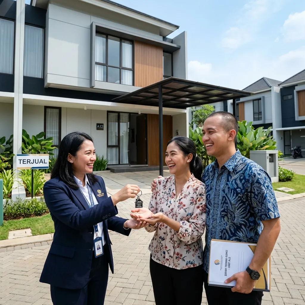 Acara serah terima kunci unit rumah subsidi kepada pembeli di Endah Residence Batang